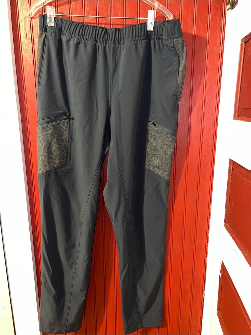 Eddie Bauer Free Motion Resonance Pants Mens Large Olive Green Cargo Training L